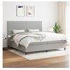 Image de Boxspring met matras stof lichtgrijs 200x200 cm3141881