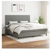 Image de Boxspring met matras stof donkergrijs 200x200 cm3141882