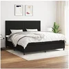 Image de Boxspring met matras stof zwart 200x200 cm3141883
