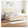 Image de Boxspring met matras stof cràmekleurig 200x200 cm3141886