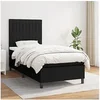 Image de Boxspring met matras stof zwart 90x200 cm3141907