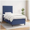 Image de Boxspring met matras stof blauw 90x200 cm3141911