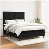 Image de Boxspring met matras stof zwart 140x200 cm3141939