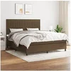 Image de Boxspring met matras stof donkerbruin 180x200 cm3141956