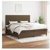 Image de Boxspring met matras stof donkerbruin 200x200 cm3141964