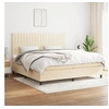 Image de Boxspring met matras stof cràmekleurig 200x200 cm3141966