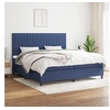 Image de Boxspring met matras stof blauw 200x200 cm3141967