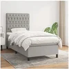 Image de Boxspring met matras stof lichtgrijs 90x200 cm3141985