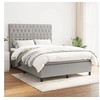 Image de Boxspring met matras stof lichtgrijs 140x200 cm3142017