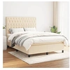 Image de Boxspring met matras stof cràmekleurig 140x200 cm3142022