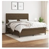 Image de Boxspring met matras stof donkerbruin 180x200 cm3142036