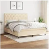 Image de Boxspring met matras stof cràmekleurig 180x200 cm3142038