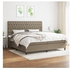 Image de Boxspring met matras stof taupe 200x200 cm3142045