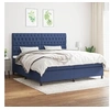 Image de Boxspring met matras stof blauw 200x200 cm3142047