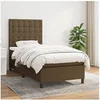 Image de Boxspring met matras stof donkerbruin 90x190 cm3142060