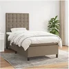 Image de Boxspring met matras stof taupe 90x190 cm3142061