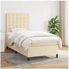 Image de Boxspring met matras stof cràmekleurig 90x190 cm3142062