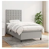 Image de Boxspring met matras stof lichtgrijs 90x200 cm3142065