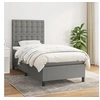 Image de Boxspring met matras stof donkergrijs 90x200 cm3142066