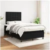 Image de Boxspring met matras stof zwart 120x200 cm3142083