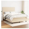 Image de Boxspring met matras stof cràmekleurig 140x200 cm3142102