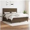 Image de Boxspring met matras stof donkerbruin 160x200 cm3142108