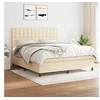 Image de Boxspring met matras stof cràmekleurig 160x200 cm3142110