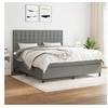Image de Boxspring met matras stof donkergrijs 180x200 cm3142114