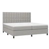 Image de Boxspring met matras stof lichtgrijs 200x200 cm3142121
