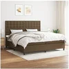 Image de Boxspring met matras stof donkerbruin 200x200 cm3142124