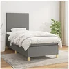 Image de Boxspring met matras stof donkergrijs 90x200 cm3142146