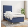 Image de Boxspring met matras stof blauw 90x200 cm3142151