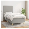 Image de Boxspring met matras stof lichtgrijs 100x200 cm3142153