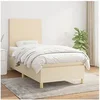 Image de Boxspring met matras stof cràmekleurig 100x200 cm3142158
