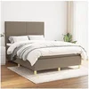 Image de Boxspring met matras stof taupe 140x190 cm3142173
