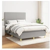 Image de Boxspring met matras stof lichtgrijs 140x200 cm3142177