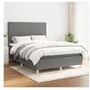 Image de Boxspring met matras stof donkergrijs 140x200 cm3142178