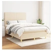 Image de Boxspring met matras stof cràmekleurig 140x200 cm3142182