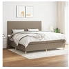 Image de Boxspring met matras stof taupe 200x200 cm3142205