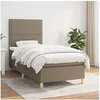 Image de Boxspring met matras stof taupe 90x200 cm3142229