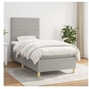 Image de Boxspring met matras stof lichtgrijs 100x200 cm3142233