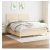 Image de Boxspring met matras stof cràmekleurig 180x200 cm3142278
