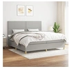 Image de Boxspring met matras stof lichtgrijs 200x200 cm3142281