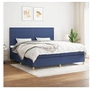 Image de Boxspring met matras stof blauw 200x200 cm3142287