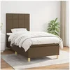 Image de Boxspring met matras stof donkerbruin 80x200 cm3142292