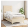 Image de Boxspring met matras stof cràmekleurig 90x200 cm3142310