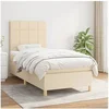 Image de Boxspring met matras stof cràmekleurig 100x200 cm3142318