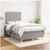 Image de Boxspring met matras stof lichtgrijs 120x200 cm3142321