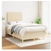 Image de Boxspring met matras stof cràmekleurig 120x200 cm3142326