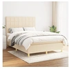 Image de Boxspring met matras stof cràmekleurig 140x190 cm3142334